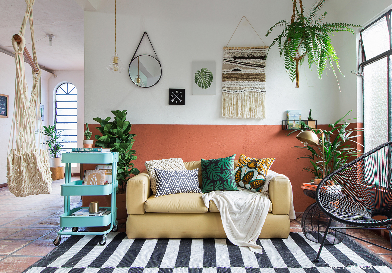 como fazer decoração boho