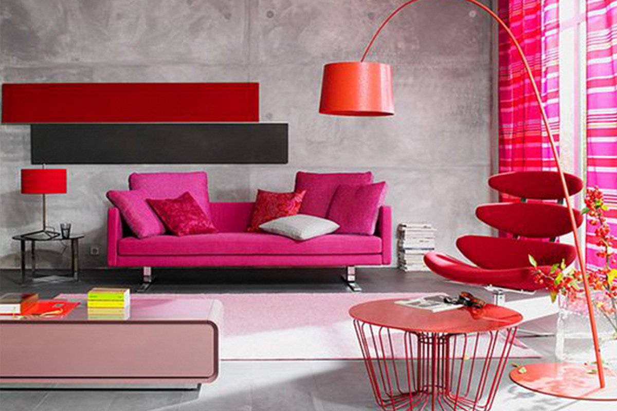decoracao de sala com cores analogas