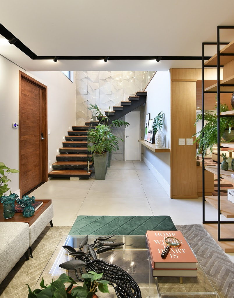 decoracao de sala com escada 3