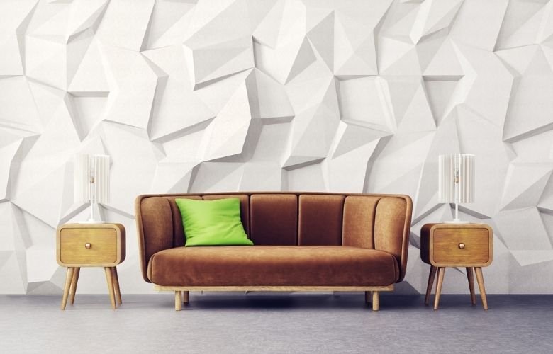 decoração de parede com textura 3d