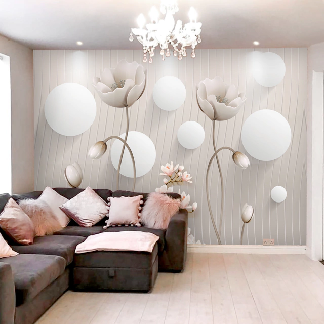 papel de parede 3d para sala de estar