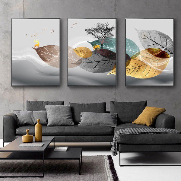 decoracao de sala com quadros grandes impacto visual
