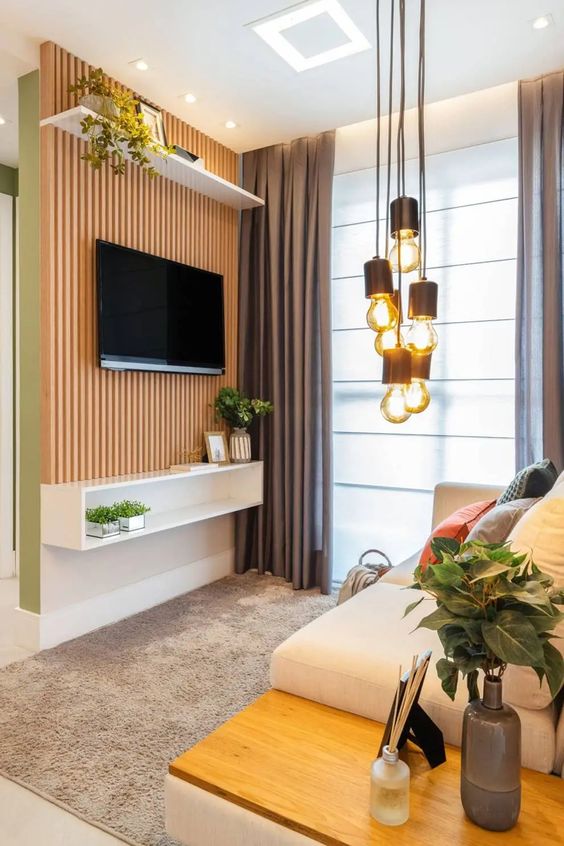 decoracao de sala com rack