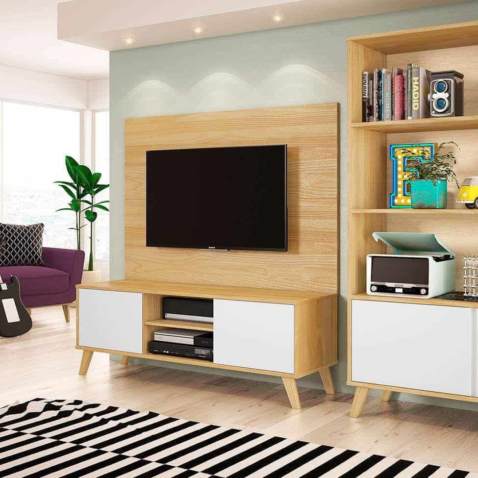 decoracao de sala com rack