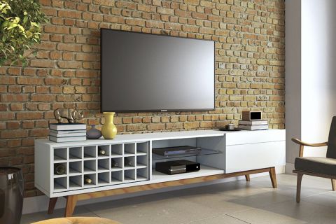 decoracao de sala com rack