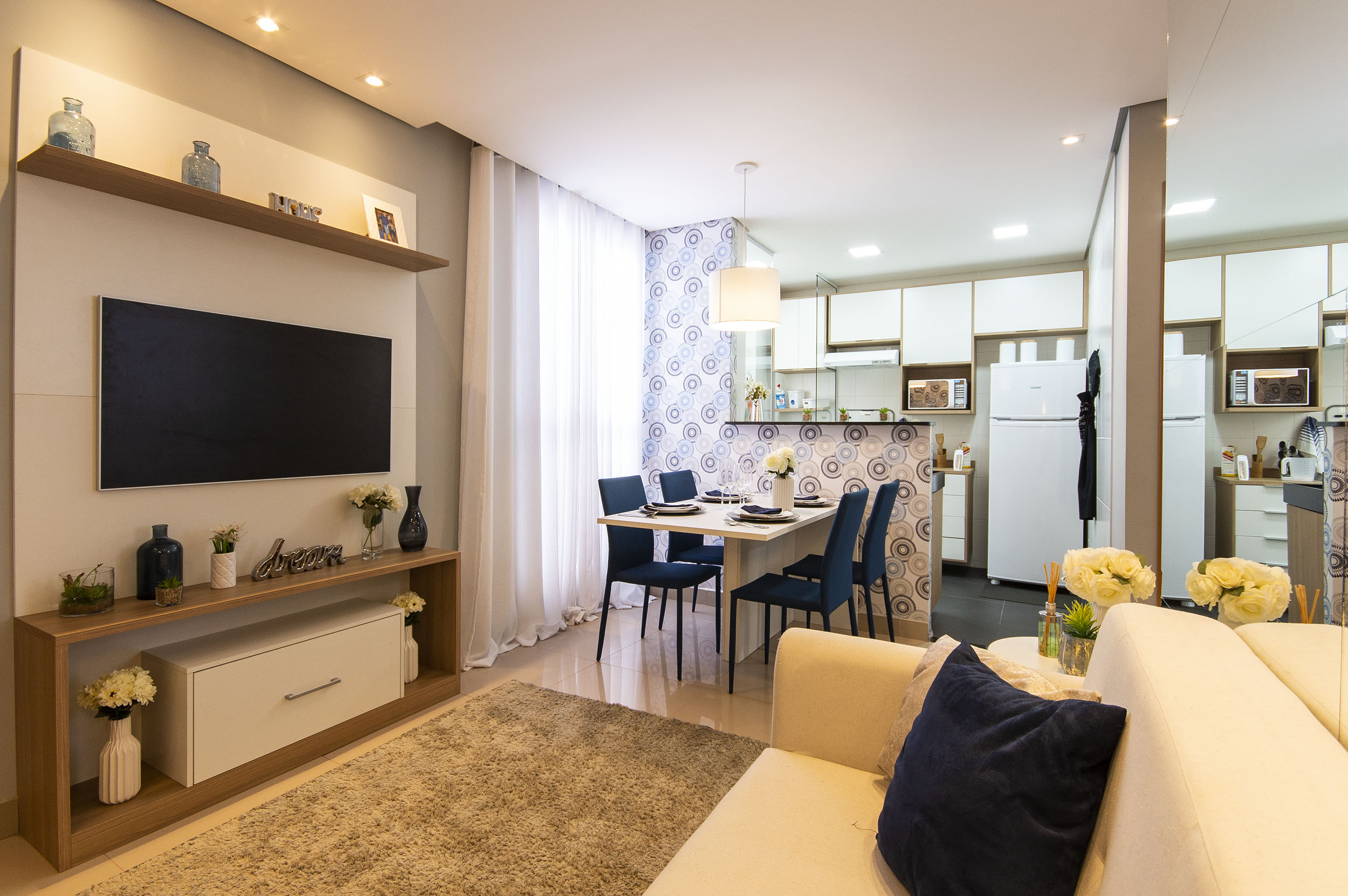 decoracao de sala de apartamento alugado