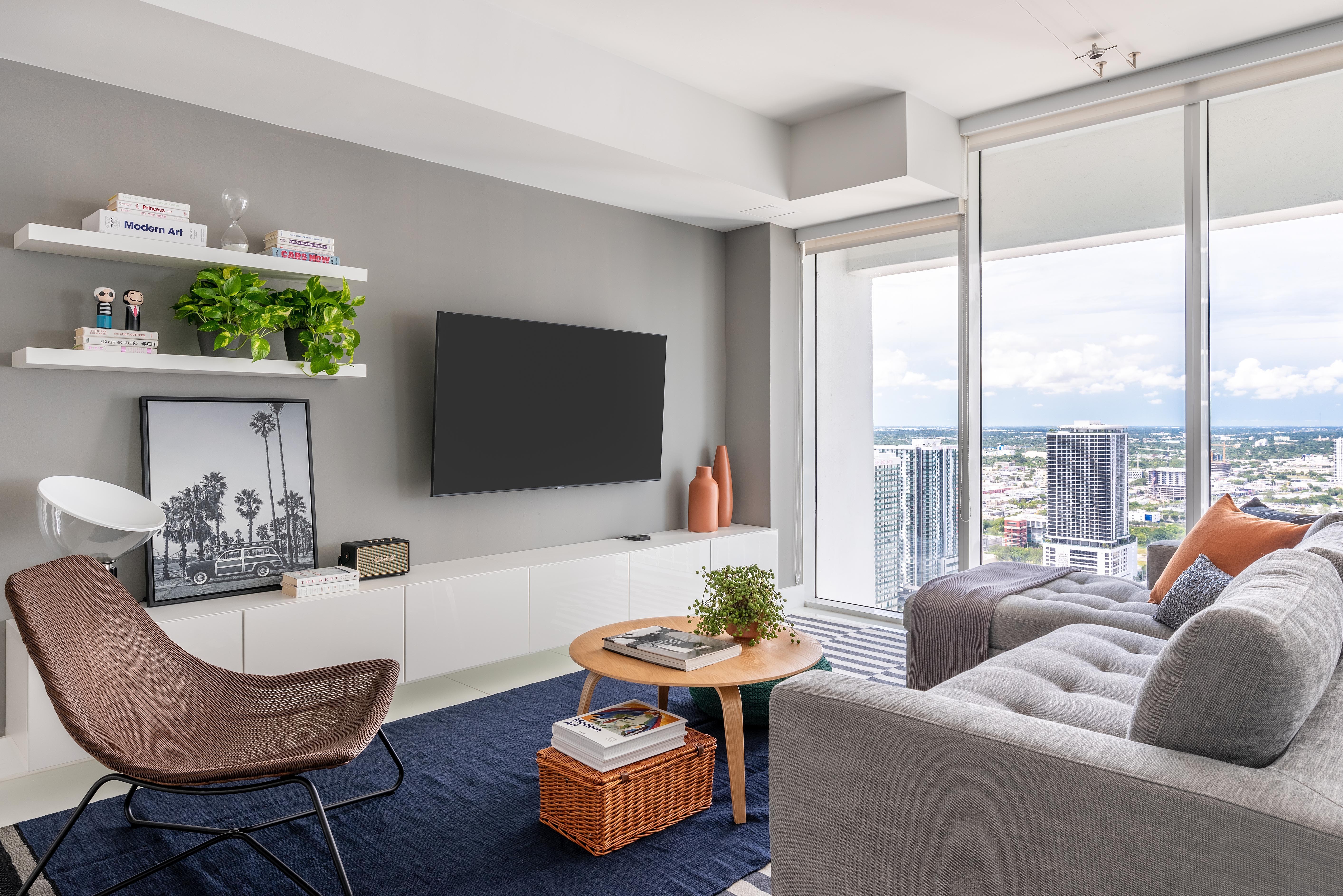 decoracao de sala de apartamento alugado