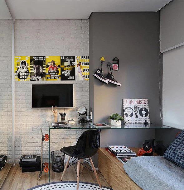 como decorar sala de estar masculina com pouco dinheiro