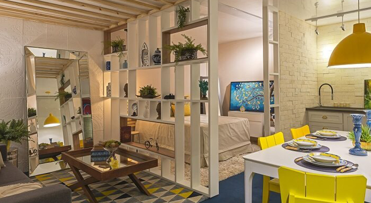 layout sala de estar para interação social