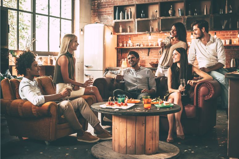 decoracao de sala de estar para receber amigos