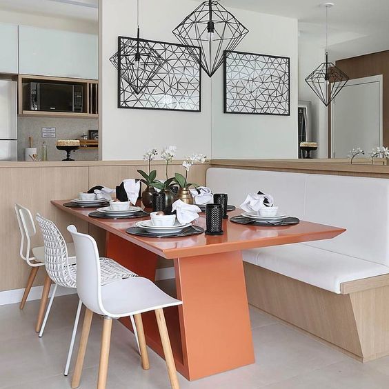 mesa de jantar redonda vs retangular qual escolher