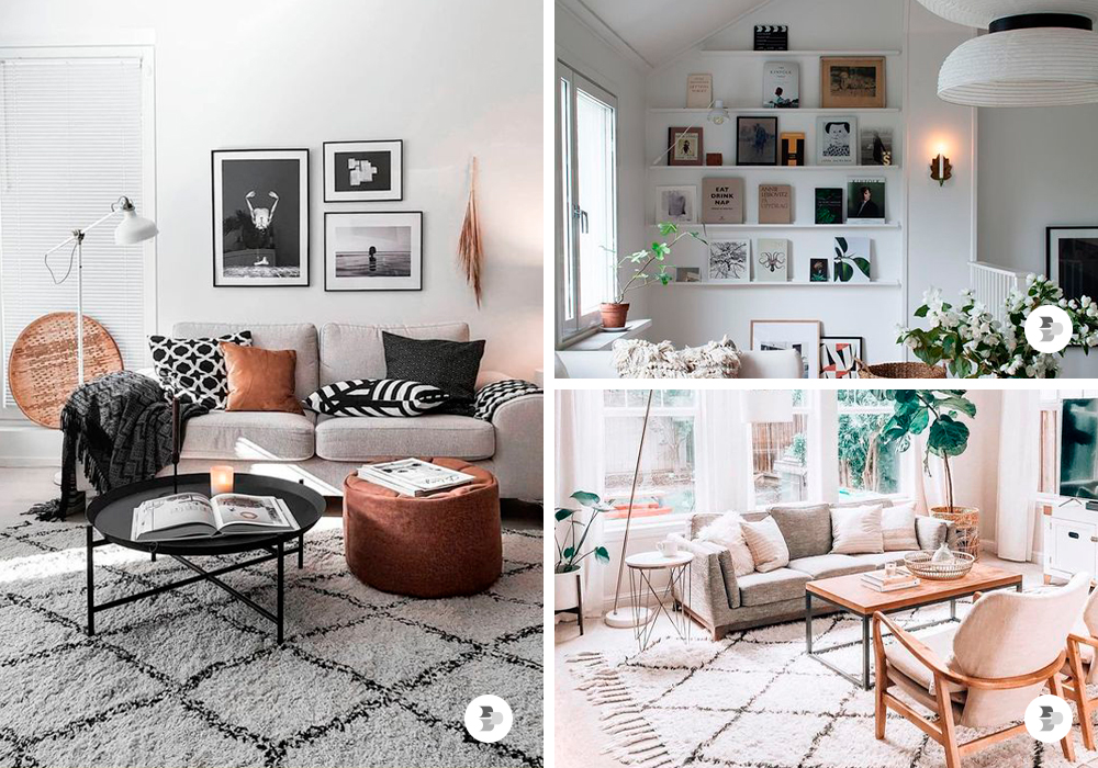 decoração sala escandinava pequena