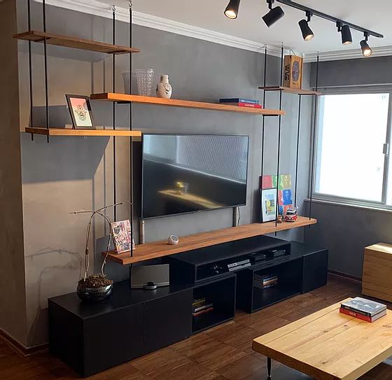 decoração industrial para sala pequena