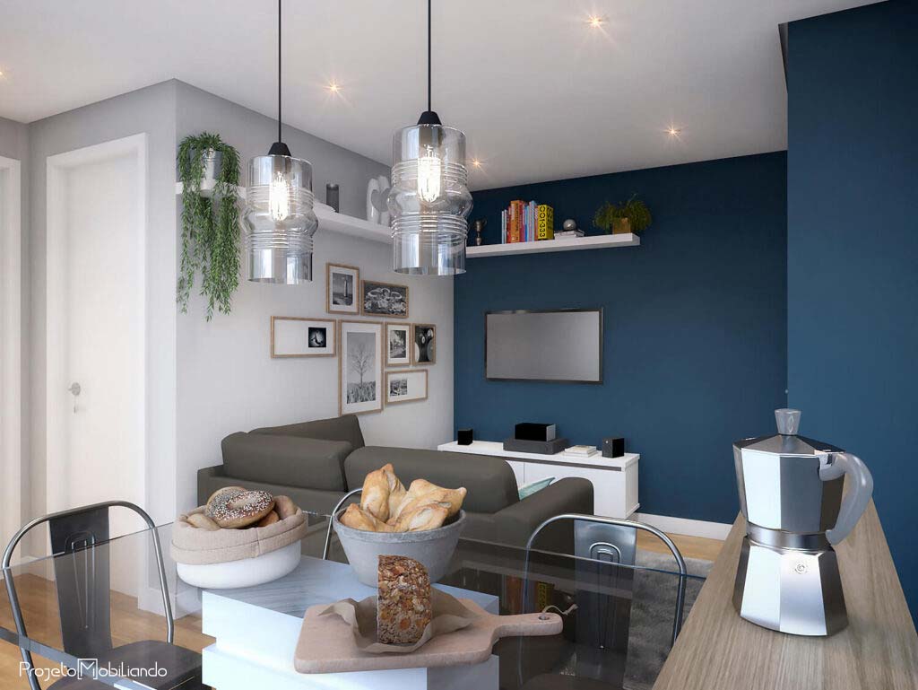 decoração industrial para sala pequena