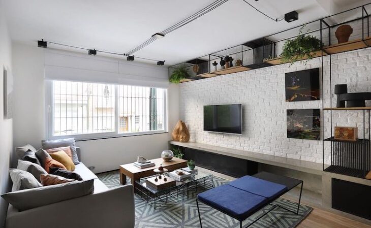 decoração industrial para sala pequena