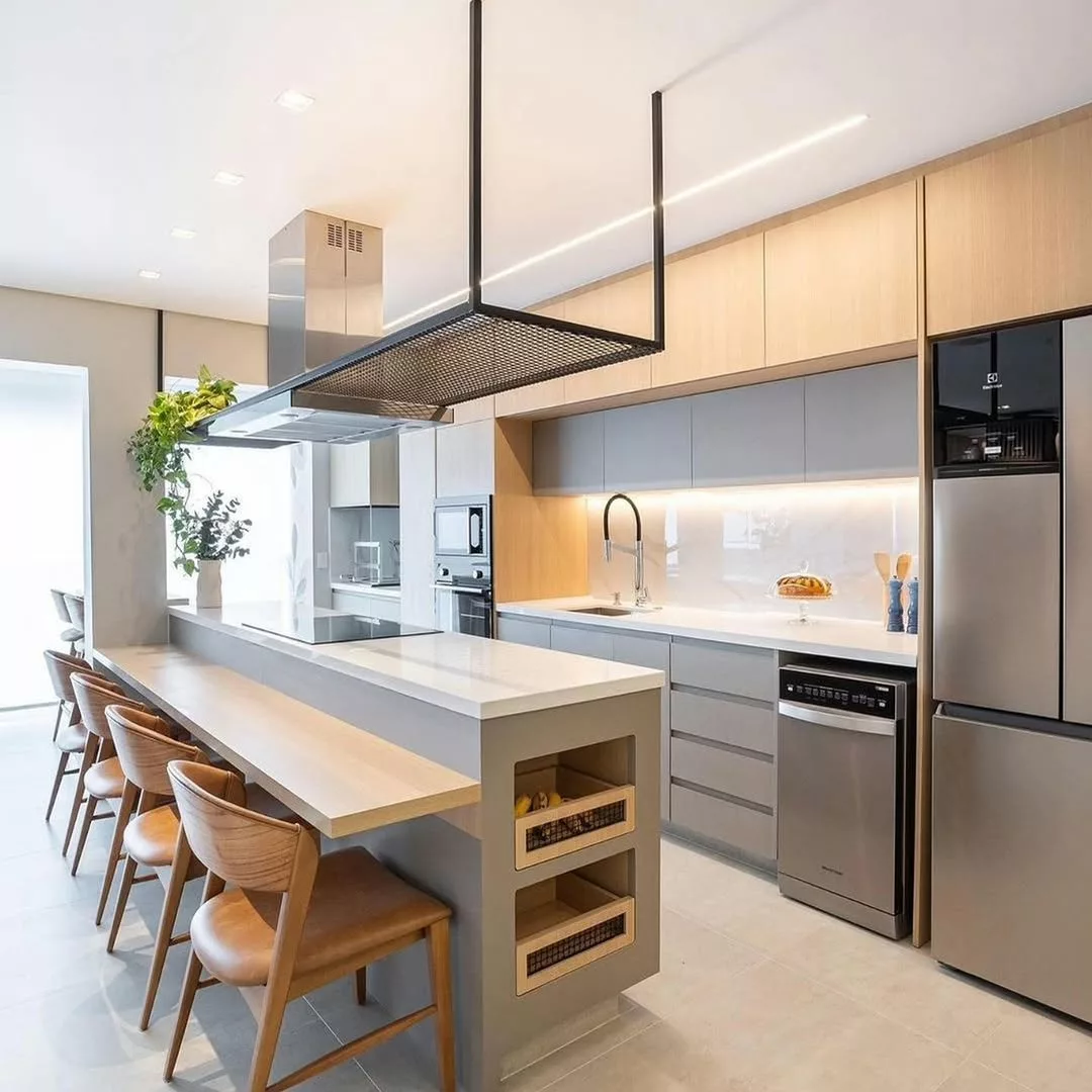decoracao de sala integrada com a cozinha