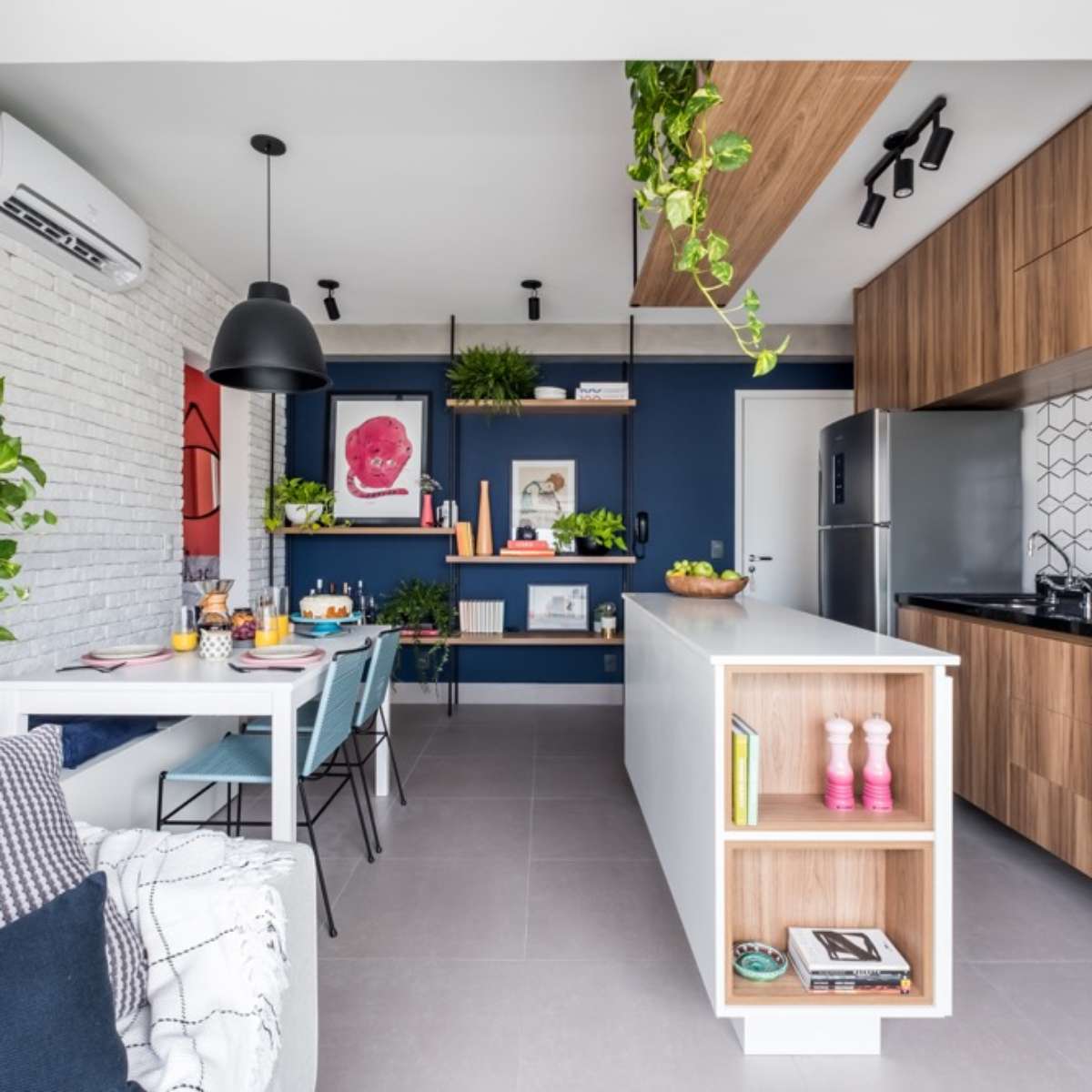 como integrar cozinha e sala de estar