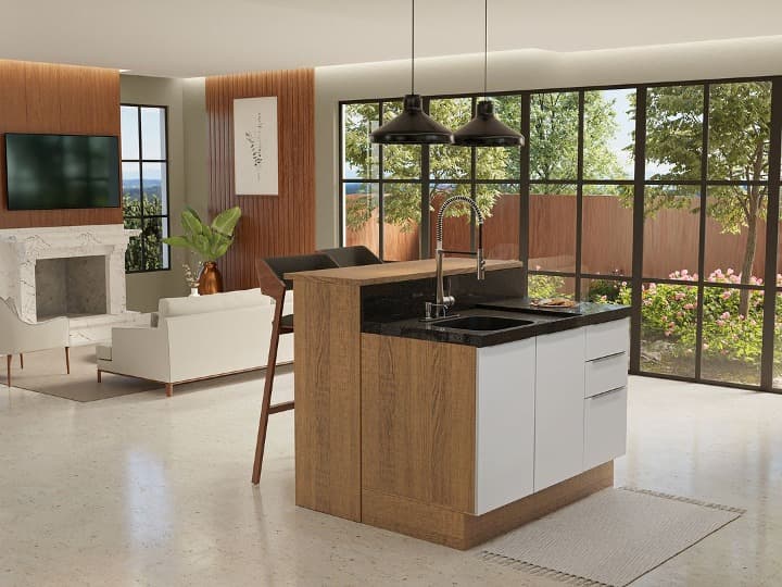 ideias para sala e cozinha conjugadas