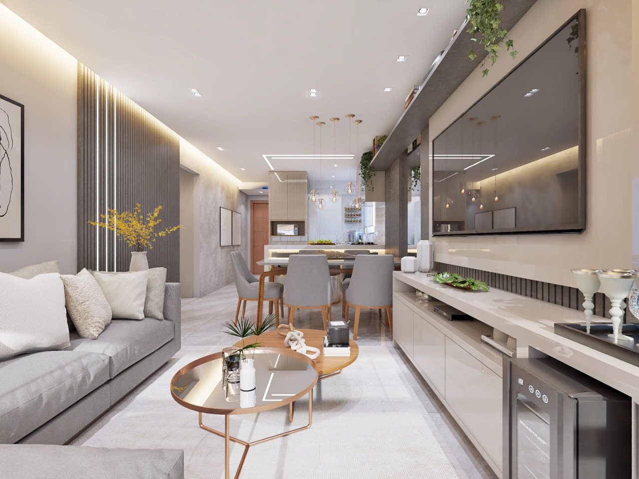 tendências de decoração de sala de estar 2026