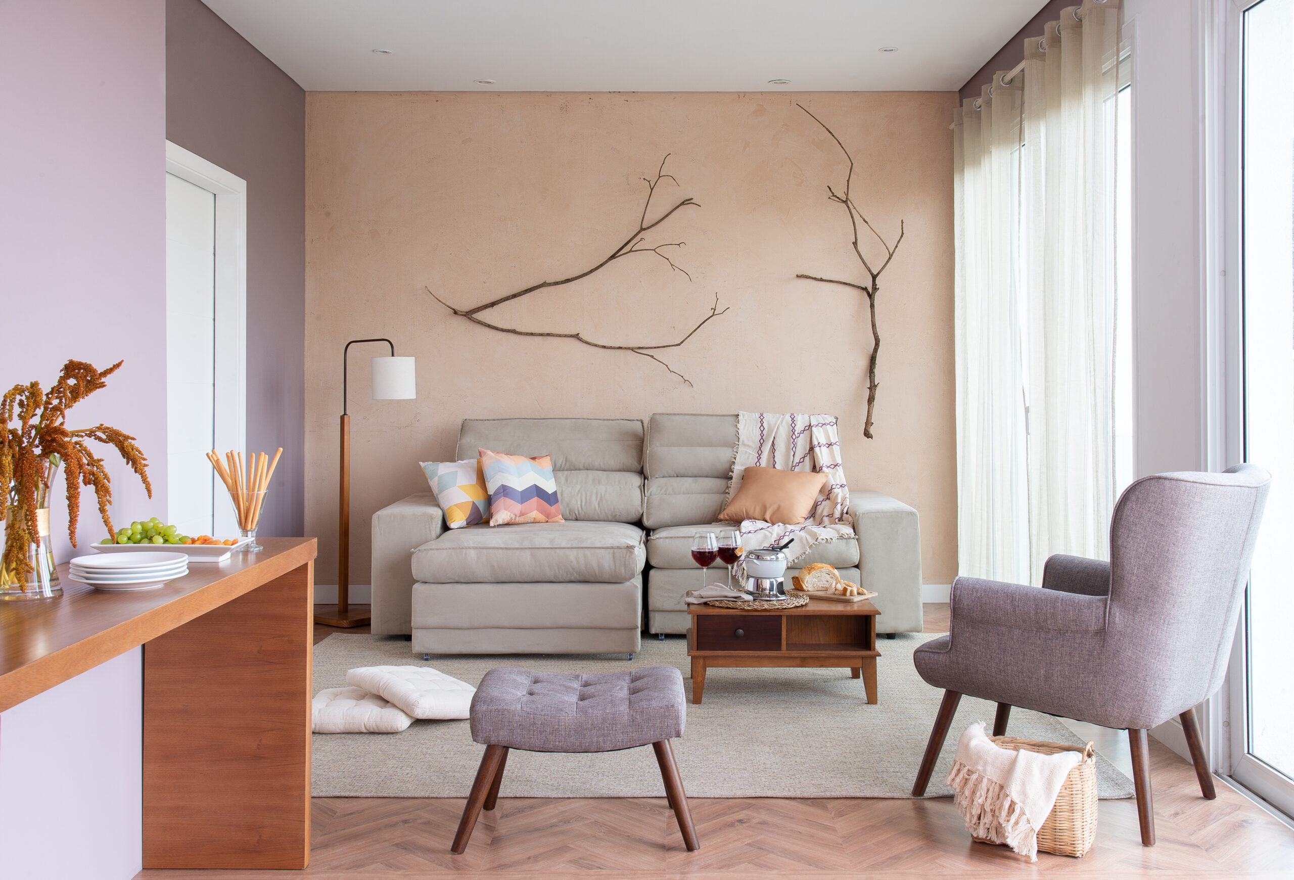 como deixar a sala aconchegante no outono