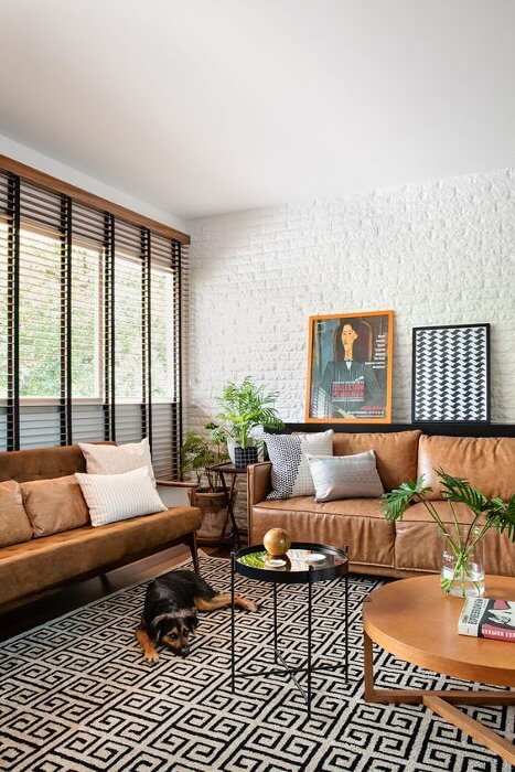 como criar sala rústica aconchegante