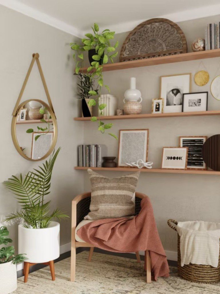 materiais naturais para sala rústica