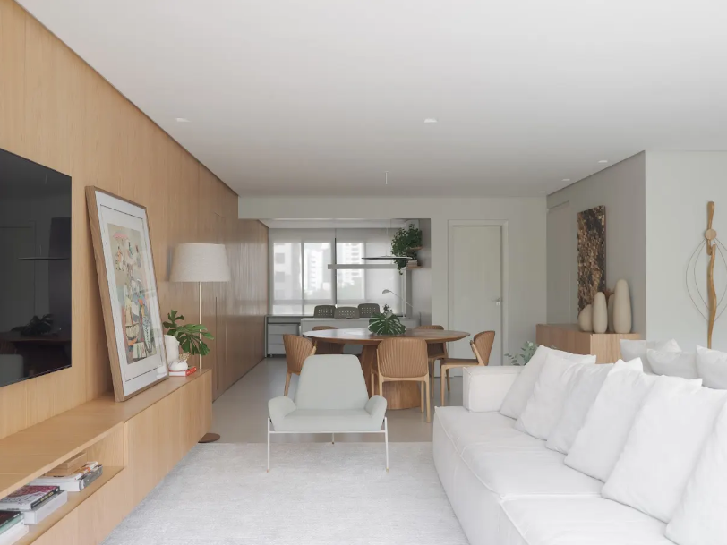 mesa lateral escandinava madeira clara