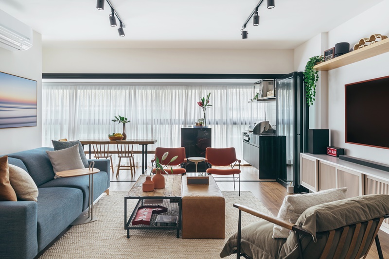 ambientes com materiais brutos