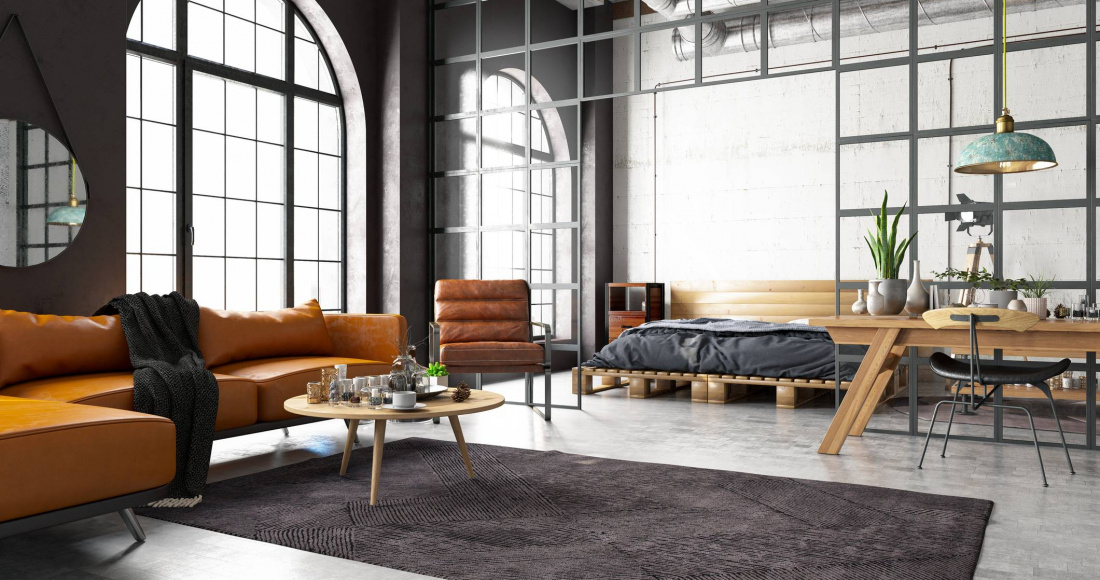 decoração industrial urbana