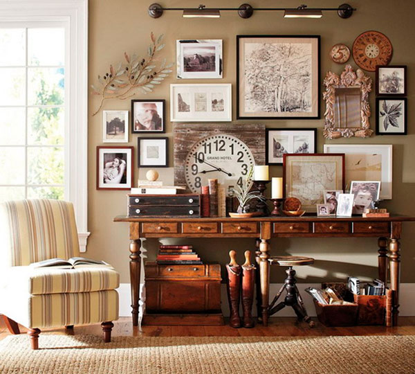 cores vintage para sala