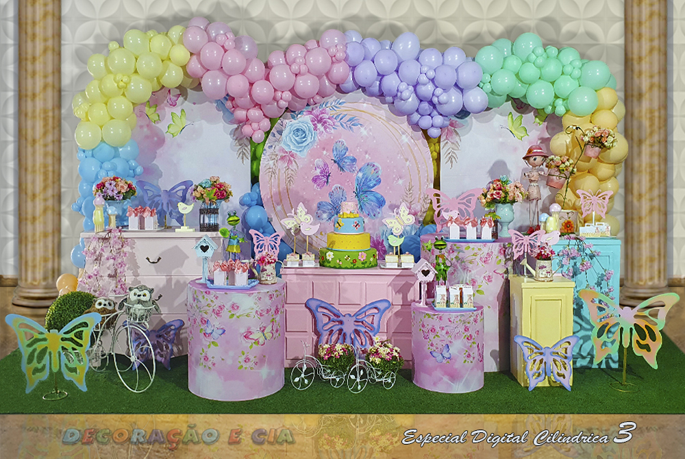 decoração jardim das borboletas luxo