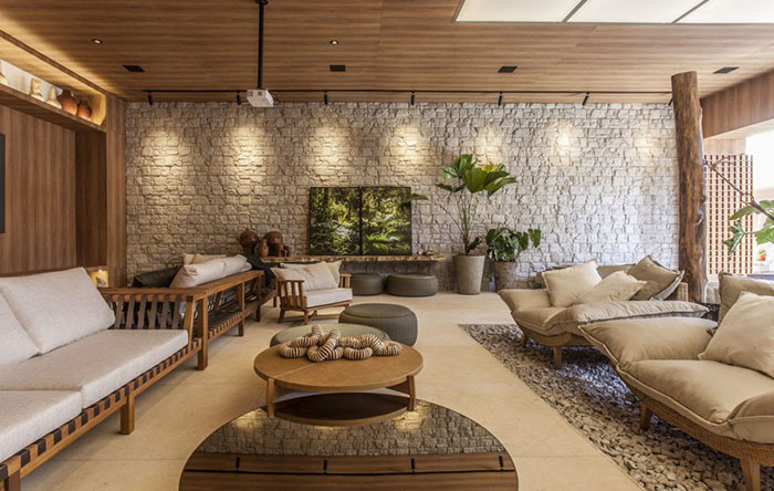 decoração sala com pouca luz