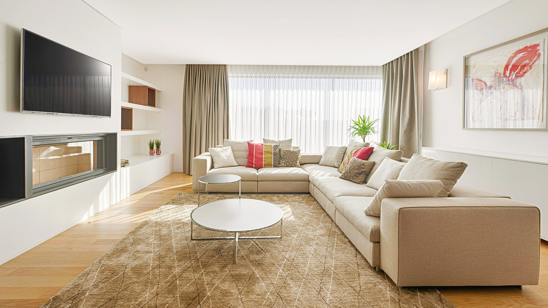 inspiração decoração sala moderna