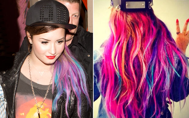 demi lovato cabelo colorido tumblr