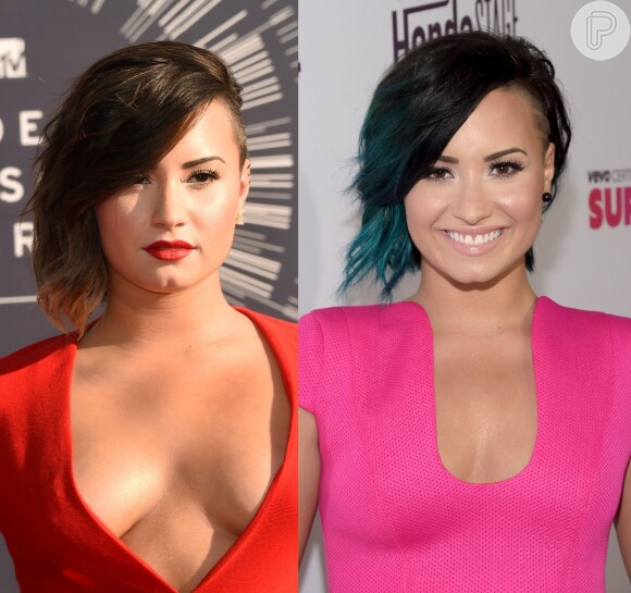 demi lovato cabelo colorido tumblr