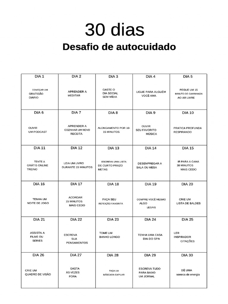 Checklist Diário de Autocuidado: Pequenas Ações para Grandes Mudanças