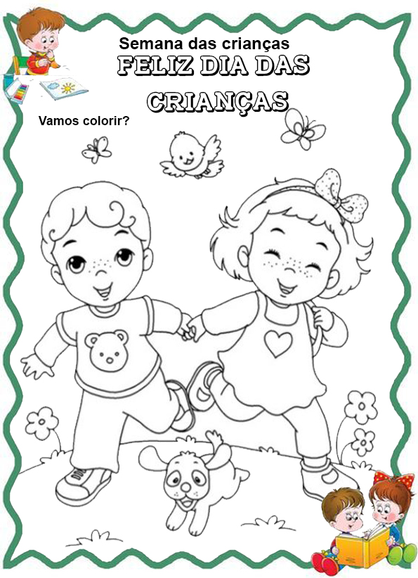 desenhos do dia das criancas para colorir