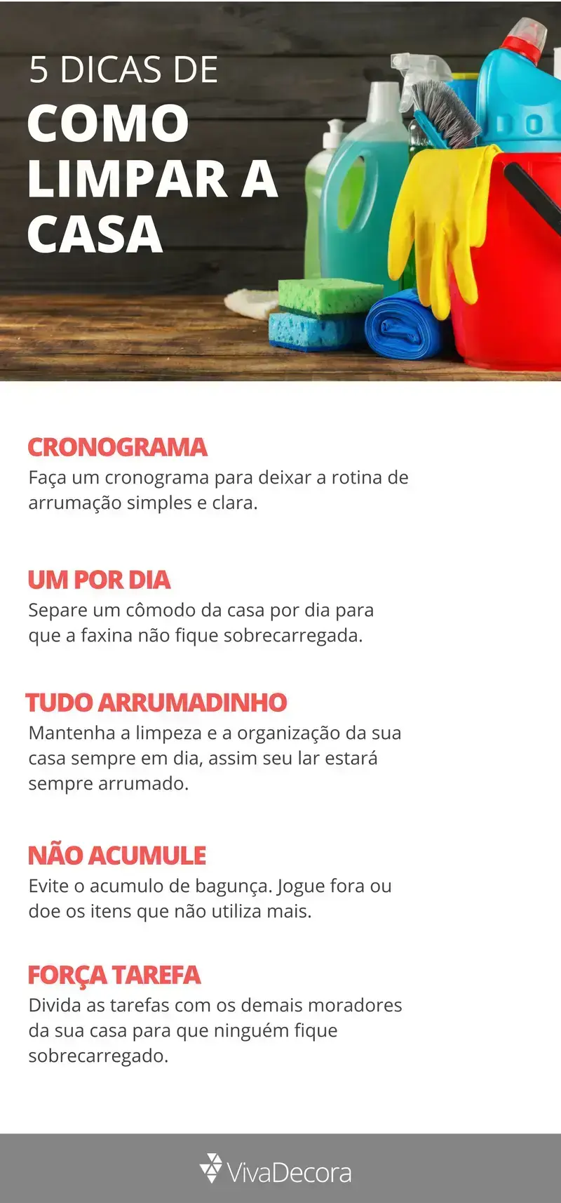 dicas de faxina eficiente