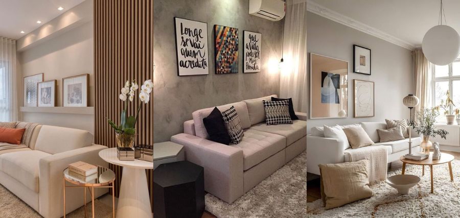 Decoração minimalista para salas pequenas
