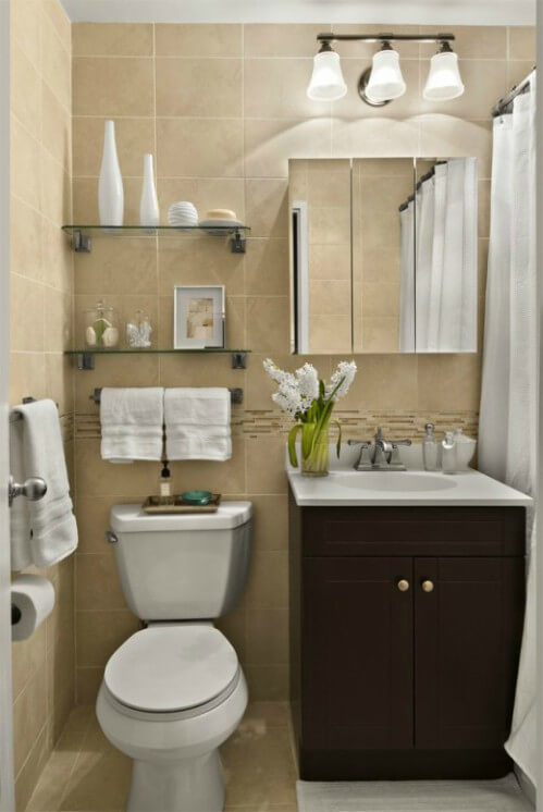 como organizar banheiro pequeno com pouco espaço