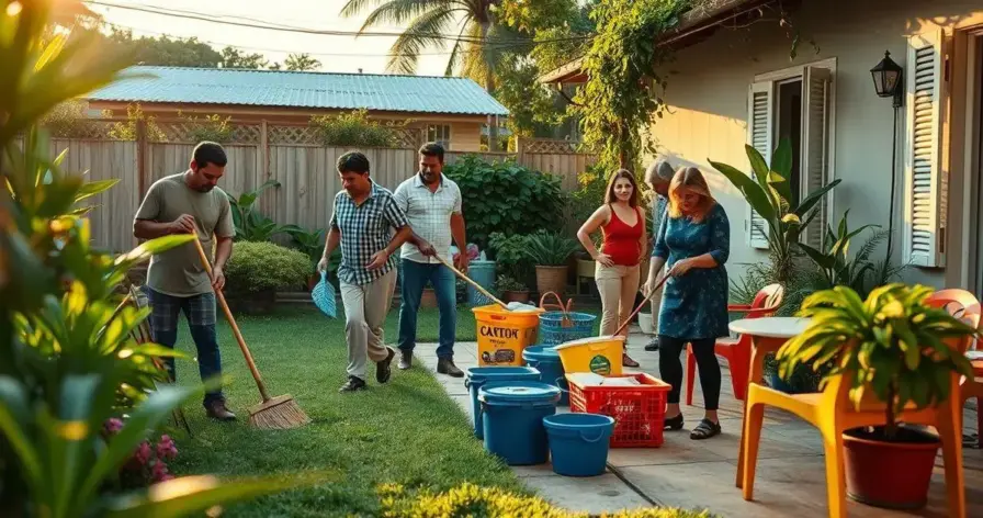 como limpar quintal encardido com produtos caseiros