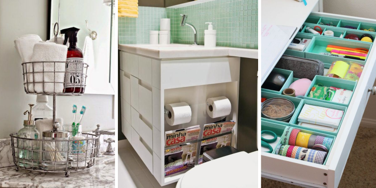 dicas para organizar armario de banheiro
