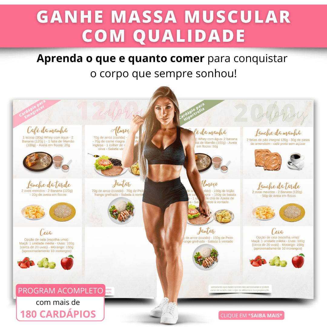 alimentação para ganho de massa muscular feminino