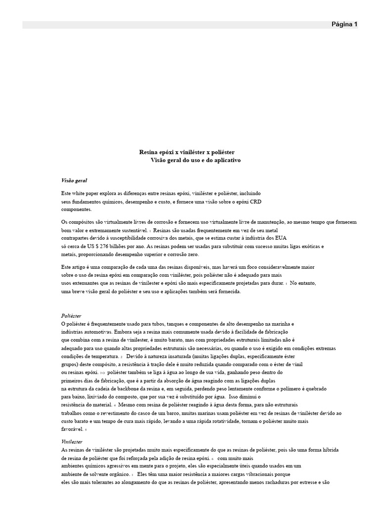 diferenca entre resina epoxi e poliester