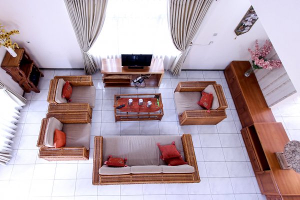 sala de estar conceito aberto móveis