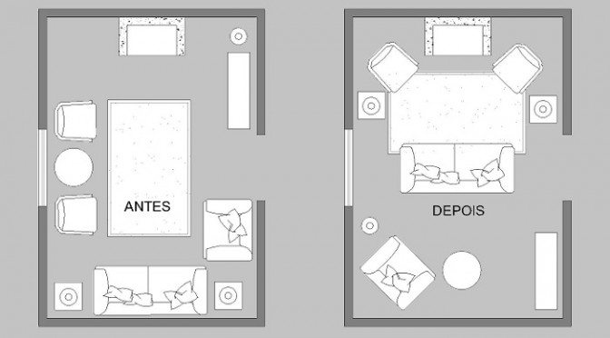 otimização de espaço sala pequena