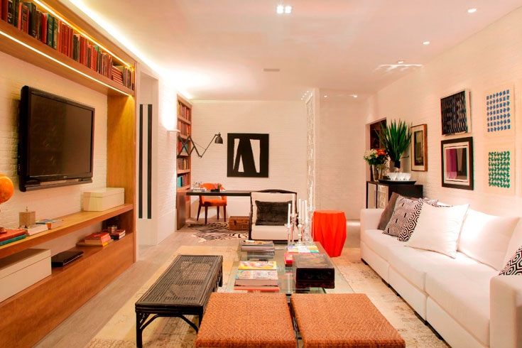 como organizar móveis em sala pequena