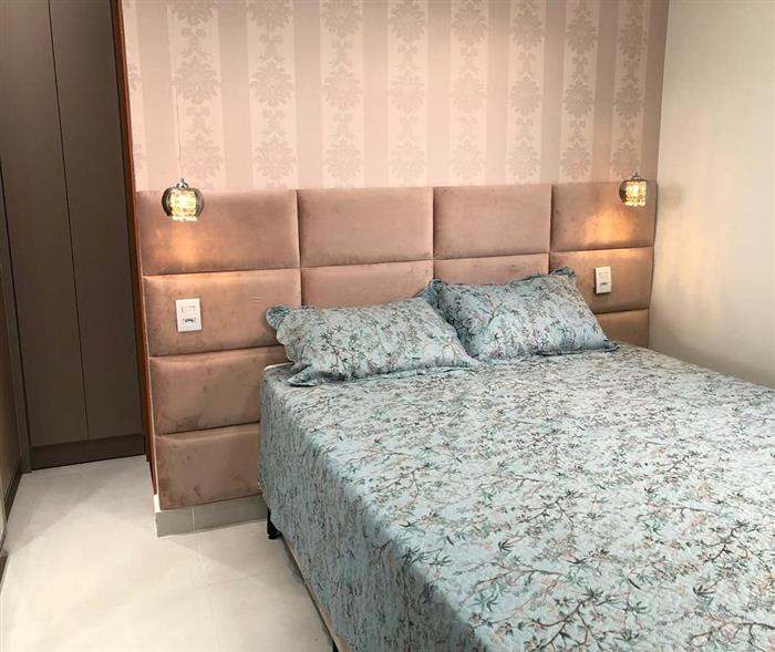 diy cabeceira de cama estofada