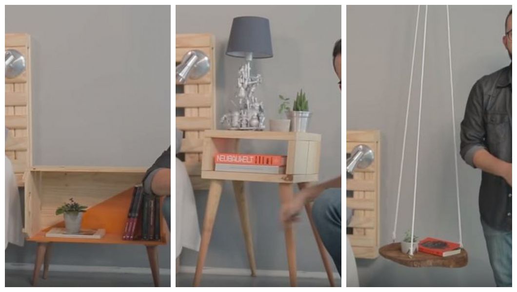 DIY mesa de cabeceira MDF simples