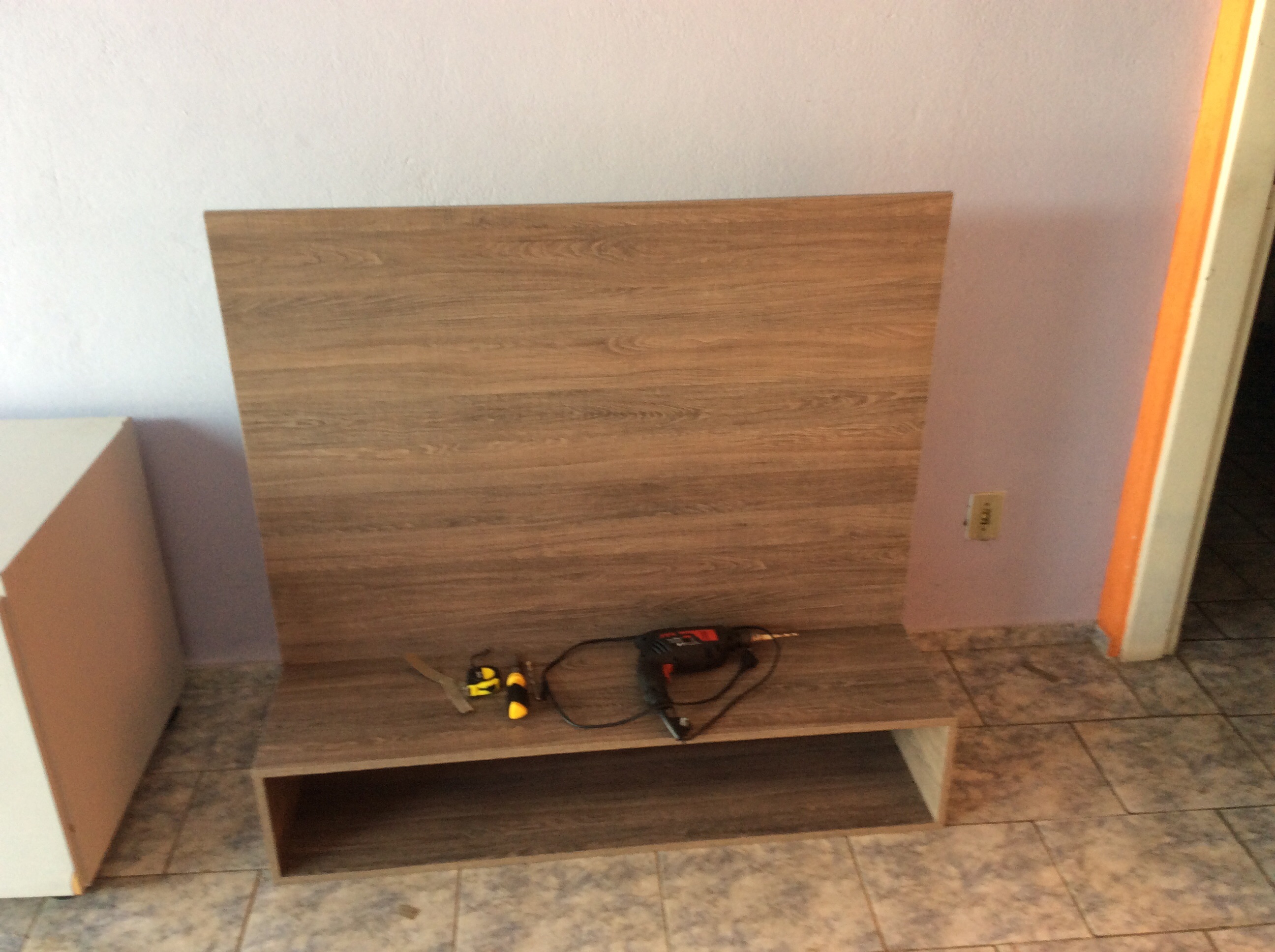 painel de tv diy econômico